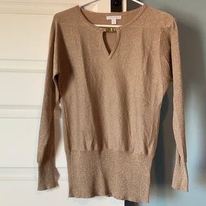 XS NY and Co Shimmering Gold Sweater